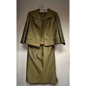 Vintage Union Made ILGWU Fashionbilt Women's 3 Piece Suit Jacket/Blouse/Skirt